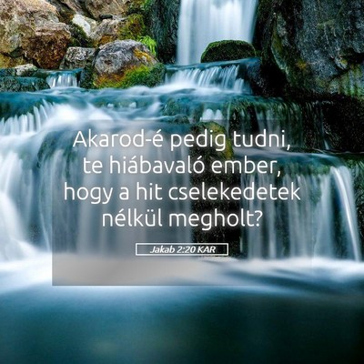 Picture 05 - Jakab 2:20 KAR - Akarod-é pedig tudni, te hiábavaló ember, hogy - Bible Verse Picture