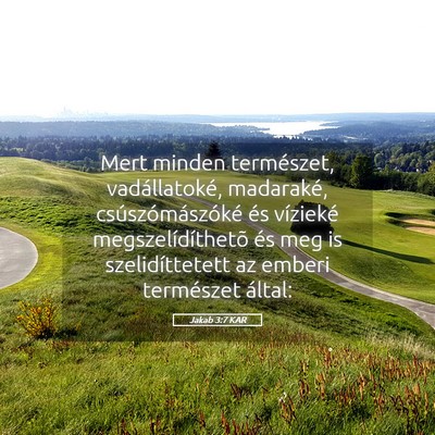 Picture 05 - Jakab 3:7 KAR - Mert minden természet, vadállatoké, madaraké, - Bible Verse Picture