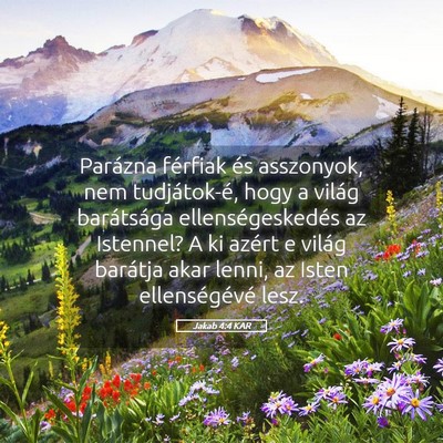 Picture 05 - Jakab 4:4 KAR - Parázna férfiak és asszonyok, nem - Bible Verse Picture