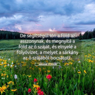 Picture 05 - Jelenések 12:16 KAR - De segítségül lõn a föld az asszonynak, és - Bible Verse Picture