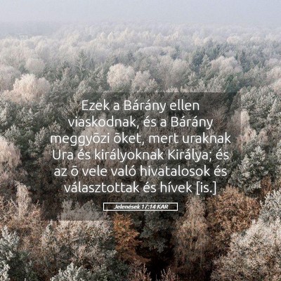 Picture 05 - Jelenések 17:14 KAR - Ezek a Bárány ellen viaskodnak, és a Bárány - Bible Verse Picture