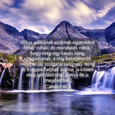 Picture 05 - Jelenések 6:11 KAR - Akkor adatának azoknak egyenként fehér ruhák; - Bible Verse Picture