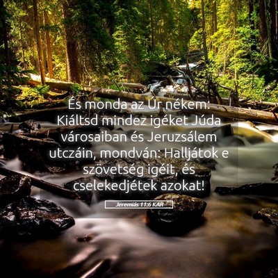 Picture 05 - Jeremiás 11:6 KAR - És monda az Úr nékem: Kiáltsd mindez igéket - Bible Verse Picture