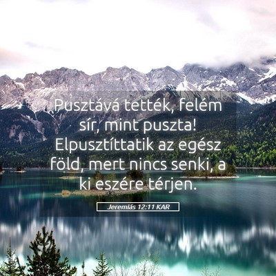 Picture 05 - Jeremiás 12:11 KAR - Pusztává tették, felém sír, mint puszta! - Bible Verse Picture