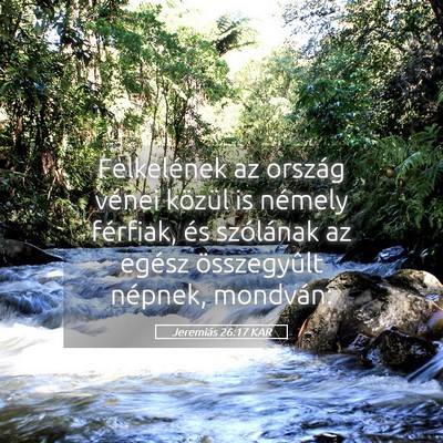 Picture 05 - Jeremiás 26:17 KAR - Felkelének az ország vénei közül is némely - Bible Verse Picture
