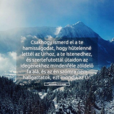 Picture 05 - Jeremiás 3:13 KAR - Csakhogy ismerd el a te hamisságodat, hogy - Bible Verse Picture