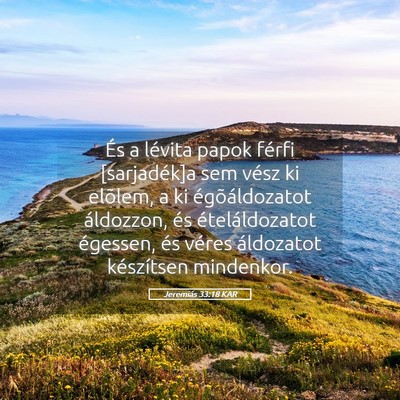 Picture 05 - Jeremiás 33:18 KAR - És a lévita papok férfi [sarjadék]a sem vész - Bible Verse Picture