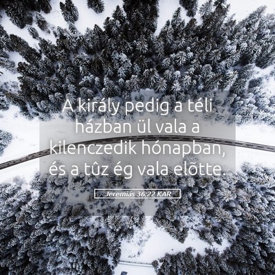 Picture 05 - Jeremiás 36:22 KAR - A király pedig a téli házban ül vala a - Bible Verse Picture