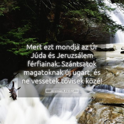 Picture 05 - Jeremiás 4:3 KAR - Mert ezt mondja az Úr Júda és Jeruzsálem - Bible Verse Picture