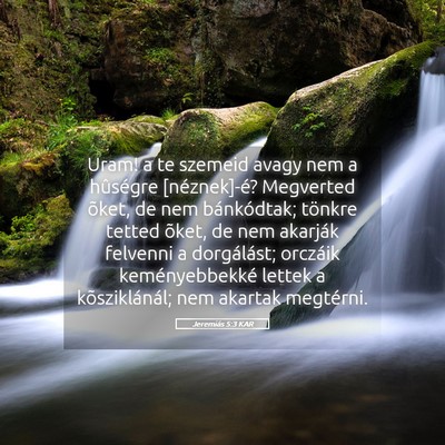 Picture 05 - Jeremiás 5:3 KAR - Uram! a te szemeid avagy nem a hûségre - Bible Verse Picture