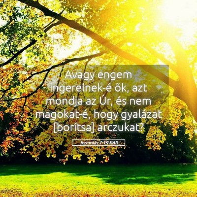 Picture 05 - Jeremiás 7:19 KAR - Avagy engem ingerelnek-é õk, azt mondja az Úr, - Bible Verse Picture