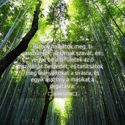Picture 05 - Jeremiás 9:20 KAR - Bizony halljátok meg, ti asszonyok, az Úrnak - Bible Verse Picture
