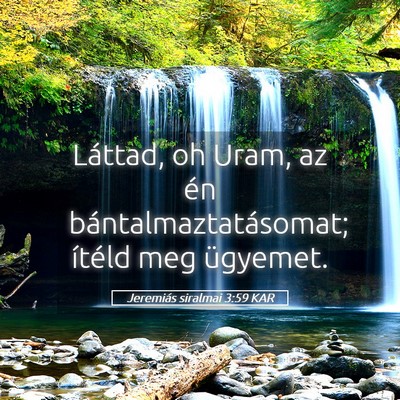 Picture 05 - Jeremiás siralmai 3:59 KAR - Láttad, oh Uram, az én bántalmaztatásomat; - Bible Verse Picture