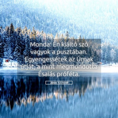 Picture 05 - János 1:23 KAR - Monda: Én kiáltó szó vagyok a pusztában. - Bible Verse Picture