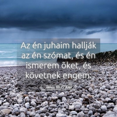 Picture 05 - János 10:27 KAR - Az én juhaim hallják az én szómat, és én - Bible Verse Picture