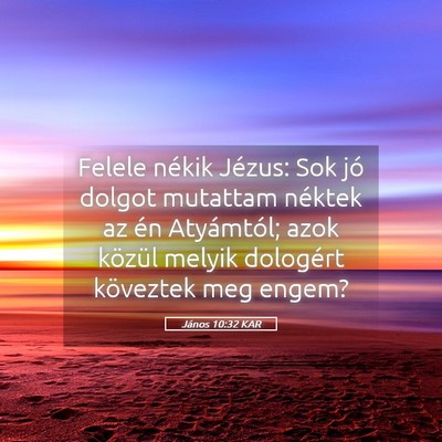 Picture 05 - János 10:32 KAR - Felele nékik Jézus: Sok jó dolgot mutattam - Bible Verse Picture
