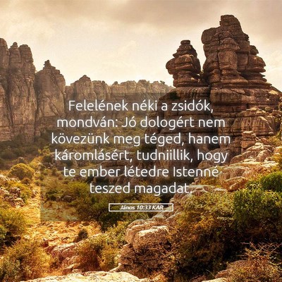 Picture 05 - János 10:33 KAR - Felelének néki a zsidók, mondván: Jó - Bible Verse Picture