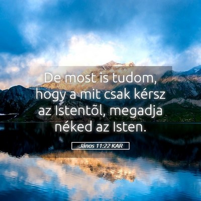 Picture 05 - János 11:22 KAR - De most is tudom, hogy a mit csak kérsz az - Bible Verse Picture
