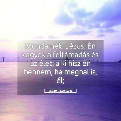 Picture 05 - János 11:25 KAR - Monda néki Jézus: Én vagyok a feltámadás és - Bible Verse Picture