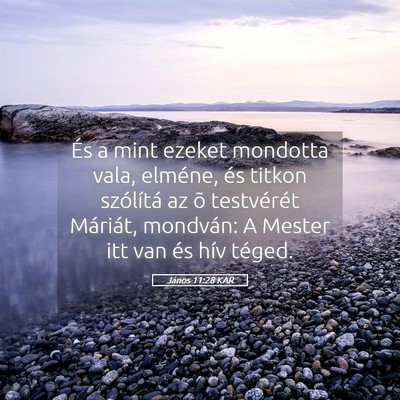 Picture 05 - János 11:28 KAR - És a mint ezeket mondotta vala, elméne, és - Bible Verse Picture