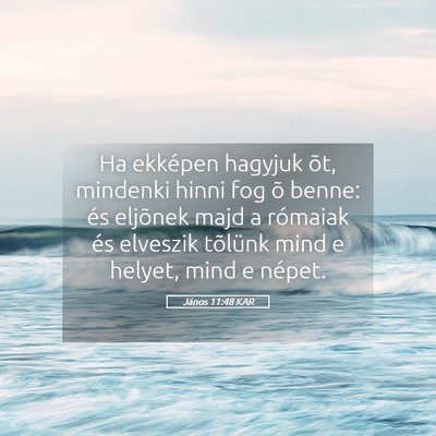 Picture 05 - János 11:48 KAR - Ha ekképen hagyjuk õt, mindenki hinni fog õ - Bible Verse Picture