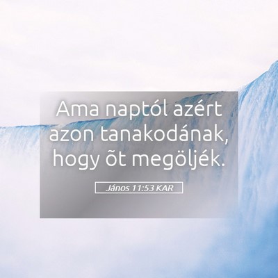 Picture 05 - János 11:53 KAR - Ama naptól azért azon tanakodának, hogy õt - Bible Verse Picture