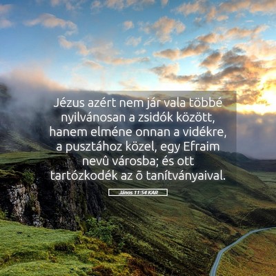 Picture 05 - János 11:54 KAR - Jézus azért nem jár vala többé nyilvánosan - Bible Verse Picture