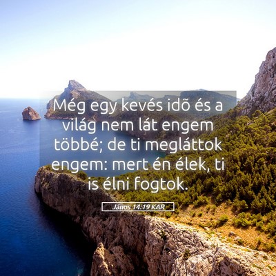 Picture 05 - János 14:19 KAR - Még egy kevés idõ és a világ nem lát engem - Bible Verse Picture