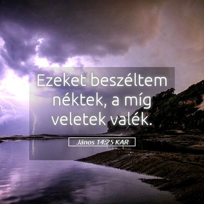 Picture 05 - János 14:25 KAR - Ezeket beszéltem néktek, a míg veletek - Bible Verse Picture