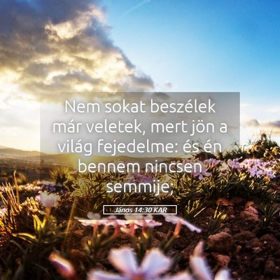 Picture 05 - János 14:30 KAR - Nem sokat beszélek már veletek, mert jön a - Bible Verse Picture