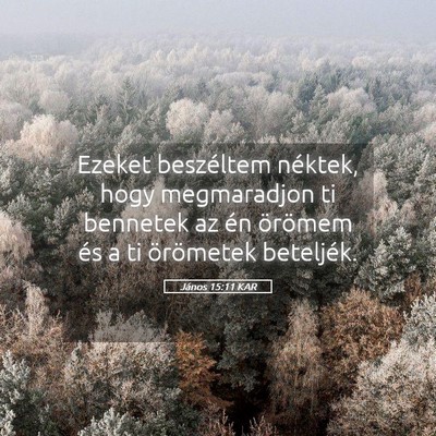 Picture 05 - János 15:11 KAR - Ezeket beszéltem néktek, hogy megmaradjon ti - Bible Verse Picture