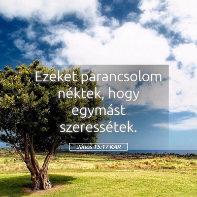 Picture 05 - János 15:17 KAR - Ezeket parancsolom néktek, hogy egymást - Bible Verse Picture