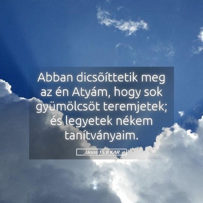 Picture 05 - János 15:8 KAR - Abban dicsõíttetik meg az én Atyám, hogy sok - Bible Verse Picture