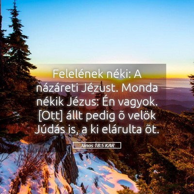 Picture 05 - János 18:5 KAR - Felelének néki: A názáreti Jézust. Monda - Bible Verse Picture