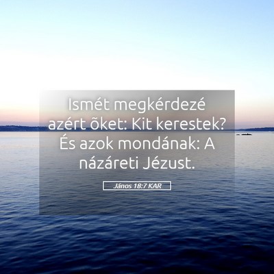 Picture 05 - János 18:7 KAR - Ismét megkérdezé azért õket: Kit kerestek? - Bible Verse Picture