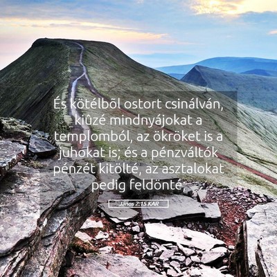 Picture 05 - János 2:15 KAR - És kötélbõl ostort csinálván, kiûzé - Bible Verse Picture