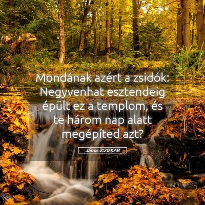 Picture 05 - János 2:20 KAR - Mondának azért a zsidók: Negyvenhat esztendeig - Bible Verse Picture
