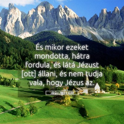 Picture 05 - János 20:14 KAR - És mikor ezeket mondotta, hátra fordula, és - Bible Verse Picture
