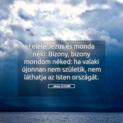 Picture 05 - János 3:3 KAR - Felele Jézus és monda néki: Bizony, bizony - Bible Verse Picture