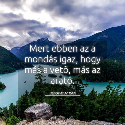 Picture 05 - János 4:37 KAR - Mert ebben az a mondás igaz, hogy más a vetõ, - Bible Verse Picture