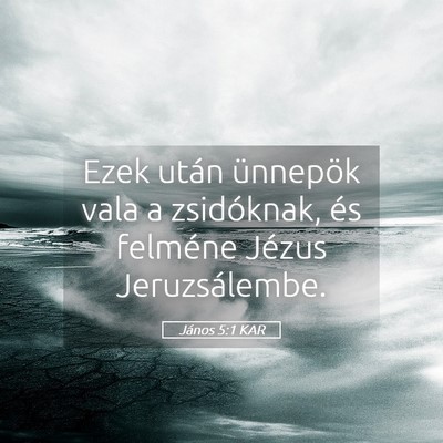 Picture 05 - János 5:1 KAR - Ezek után ünnepök vala a zsidóknak, és - Bible Verse Picture