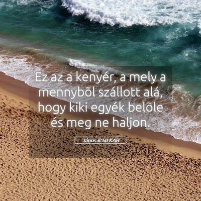 Picture 05 - János 6:50 KAR - Ez az a kenyér, a mely a mennybõl szállott - Bible Verse Picture