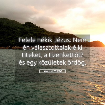 Picture 05 - János 6:70 KAR - Felele nékik Jézus: Nem én választottalak-é - Bible Verse Picture