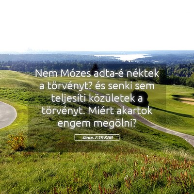 Picture 05 - János 7:19 KAR - Nem Mózes adta-é néktek a törvényt? és - Bible Verse Picture