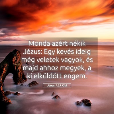 Picture 05 - János 7:33 KAR - Monda azért nékik Jézus: Egy kevés ideig még - Bible Verse Picture
