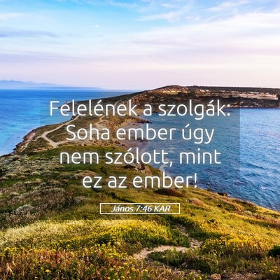 Picture 05 - János 7:46 KAR - Felelének a szolgák: Soha ember úgy nem - Bible Verse Picture
