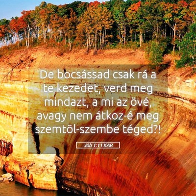 Picture 05 - Jób 1:11 KAR - De bocsássad csak rá a te kezedet, verd meg - Bible Verse Picture