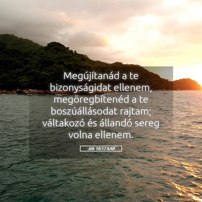Picture 05 - Jób 10:17 KAR - Megújítanád a te bizonyságidat ellenem, - Bible Verse Picture