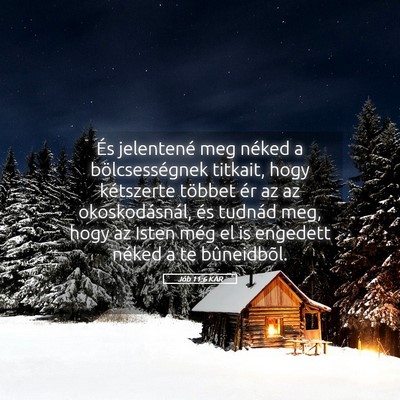 Picture 05 - Jób 11:6 KAR - És jelentené meg néked a bölcsességnek - Bible Verse Picture