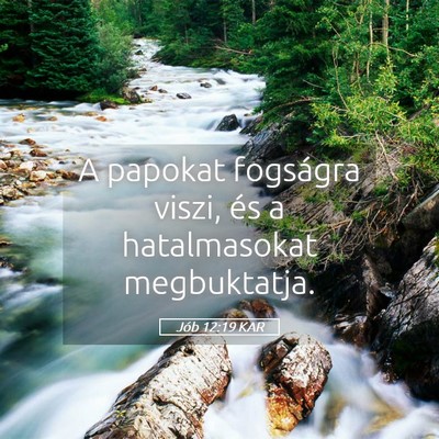 Picture 05 - Jób 12:19 KAR - A papokat fogságra viszi, és a hatalmasokat - Bible Verse Picture